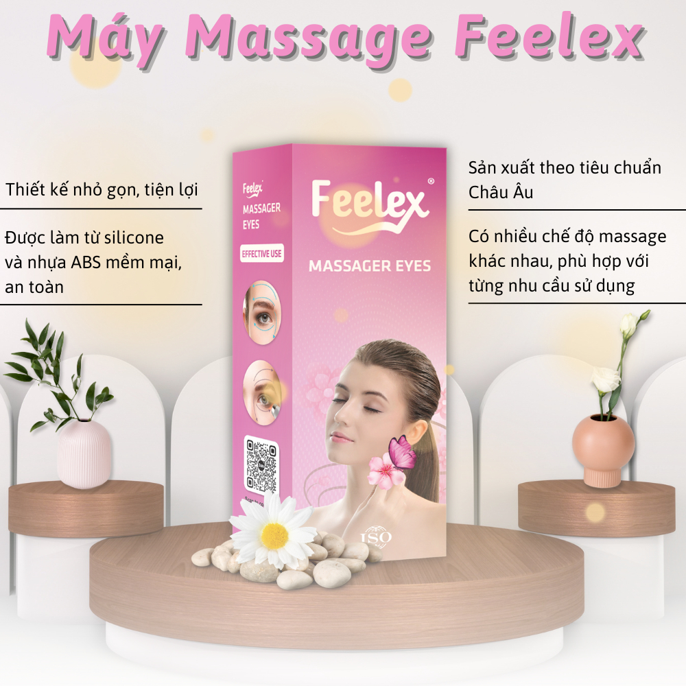 Máy massage đa năng Feelex Massager Eyes 10 chế độ chuyên sâu, nhỏ gọn, tiện dụng