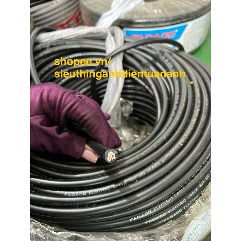 [DÂY ĐIỆN ĐỒNG 3 RUỘT MỀM size nhỏ] DÂY CÁP ĐIỆN MỀM TRÒN VCmt 3 LÕI RUỘT ĐỒNG TRÒN ĐEN CHÍNH HÃNG 3