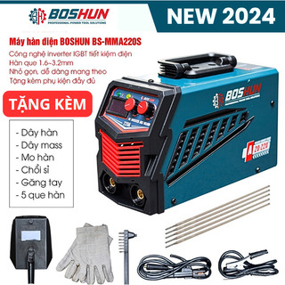 Máy hàn điện mini boshun bs-mma220s, máy hàn điện tử cầm tay, bảo hành chính hãng