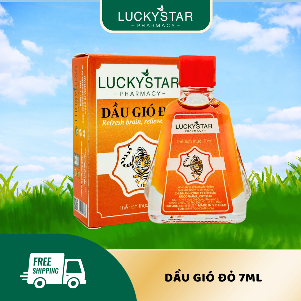 Dầu Gió Đỏ Mẹ và Bé Lucky Star 7ml