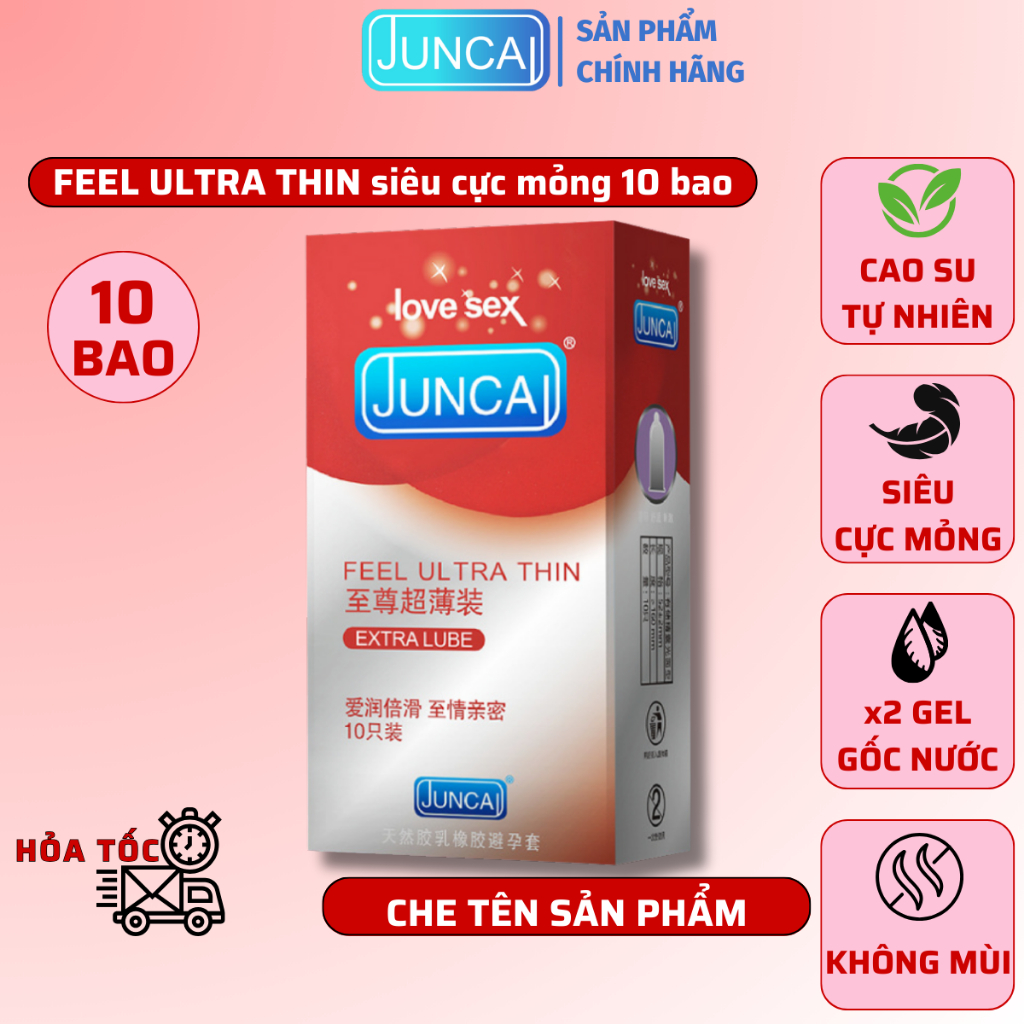 Bao Cao Su Durex INVISIBLE SIÊU CỰC MỎNG Hộp 10 cái