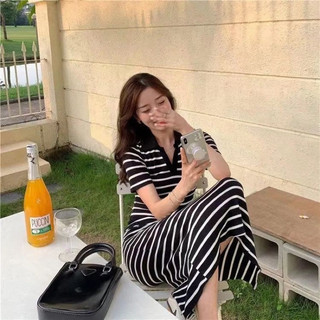 Đầm đen len sọc🖤