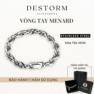 Vòng Tay Titan Đôi Nam Nữ Destorm Menard Bracele,Lắc Tay Unisex Cá Tính Thép Không Gỉ 