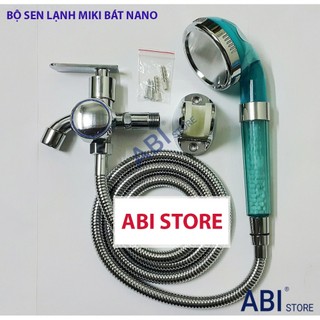 BỘ VÒI HOA SEN LẠNH, CỦ SEN LẠNH MIKI KÈM DÂY BÁT SEN NANO TĂNG ÁP TẶNG CÀI SEN