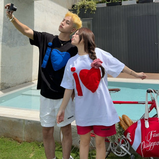 AB HOUSE - Áo thun form rộng I LOVE thời trang nam nữ Top