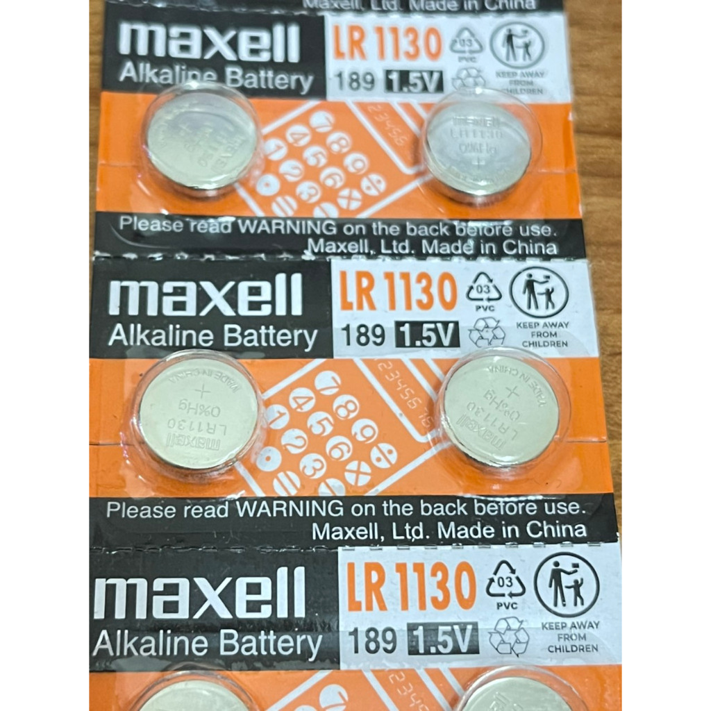 Vỉ pin cúc áo Maxell LR1130 LR54 1130 AG10 189 thay cho điều khiển các loại, pin đồng hồ(2 viên)