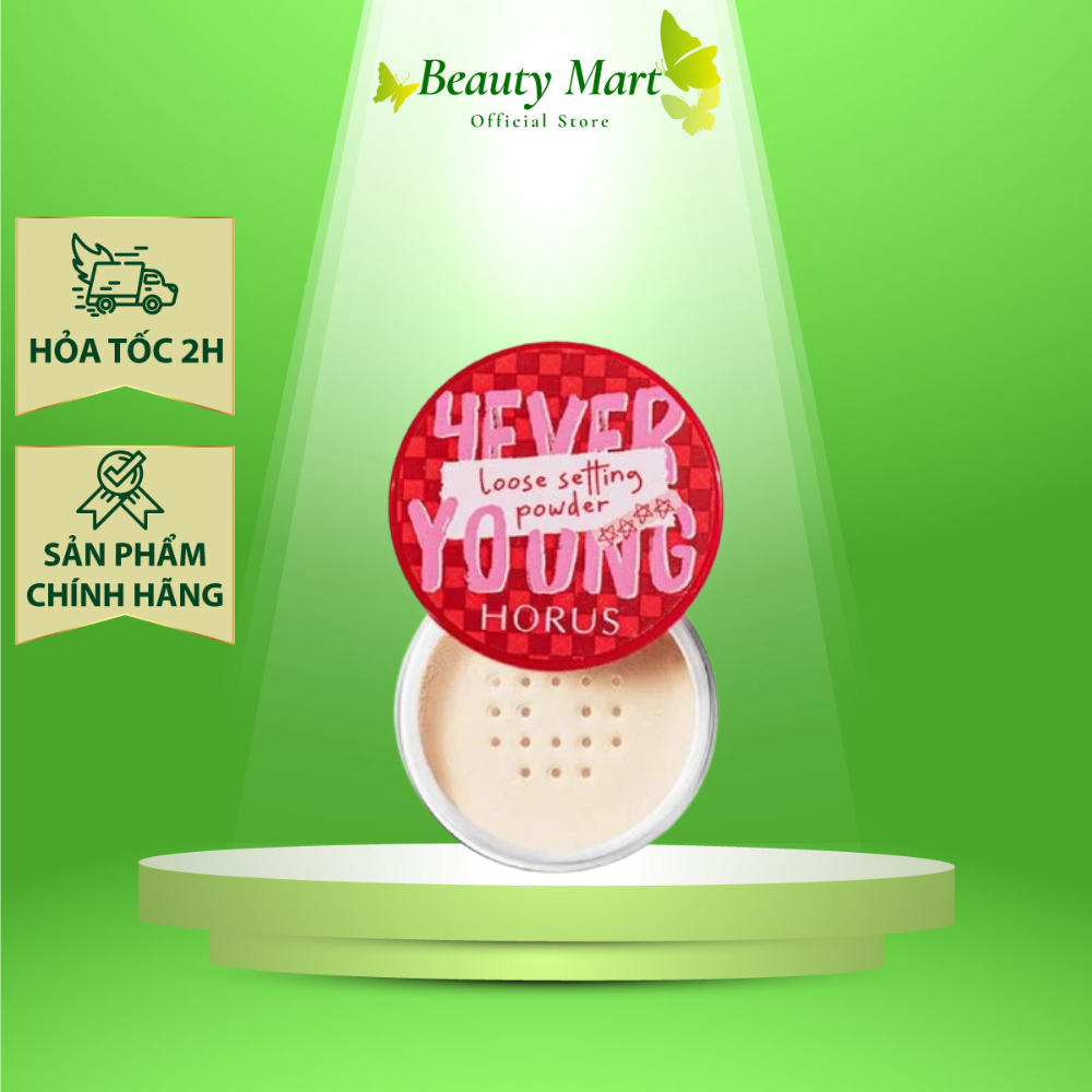 Phấn phủ Horus 4Everyoung Loose Setting Powder 7g - Giữ nền lâu trôi, kiềm dầu ráo mịn, hạt phấn mịn