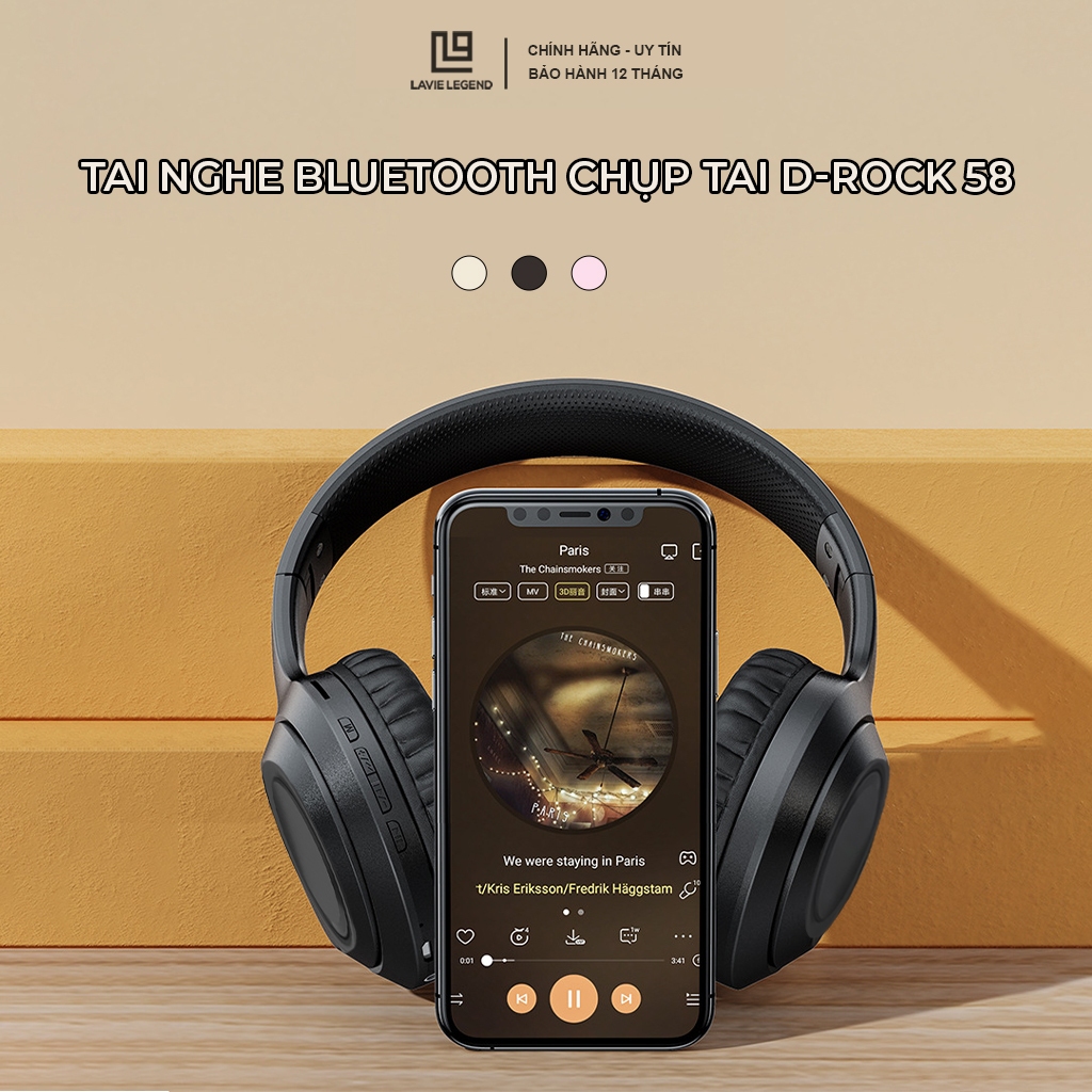 Tai Nghe Bluetooth Chụp Tai Có Mic Âm Thanh HiFi Tai Nghe Không Dây Chống Ồn Thiết Kế Sang Trọng Pin 10 Tiếng | BigBuy360 - bigbuy360.vn