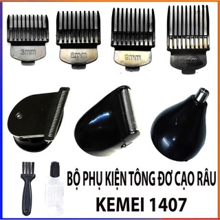 Phụ kiện thay thế kemei 1407 Tông đơ cắt tóc kiêm cạo râu cắt lông mũi đa năng