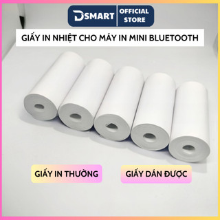 Giấy in nhiệt K57 - Giấy in dán được dùng cho máy in mini bluetooth cầm tay in bill, hình ảnh , tài liệu
