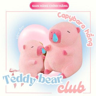 Gấu Bông Chuột Capybara Hồng Rút Mũi - Chuột Lang Nước Cabibara Màu hồng Rút Mũi