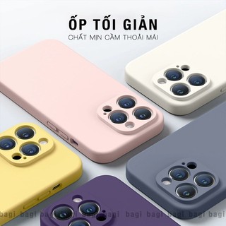 ốp lưng chất liệu mịn che camera viền vuông cho iphone xsmax 6 plus 7 plus 8 plus 12 11 promax 12pro 15promax e196
