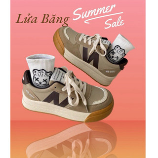 [Sale OFF] Giày Thể Thao Nữ Chất Da Sneaker Pha Màu Phong Cách Hàn Quốc Slim (Sẵn Hàng)