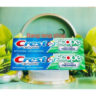 ( 232gr) Kem đánh siêu trắng răng Crest Complete Extra Whitening Scope
