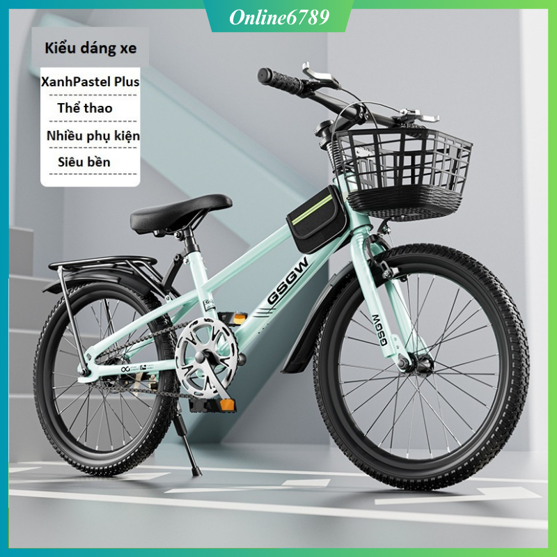 Xe đạp cho trẻ em cao cấp, thể thao size bánh 20/22/24 inch cho trẻ từ từ 1m1-1m6 bảo hành 24 tháng mã MS1