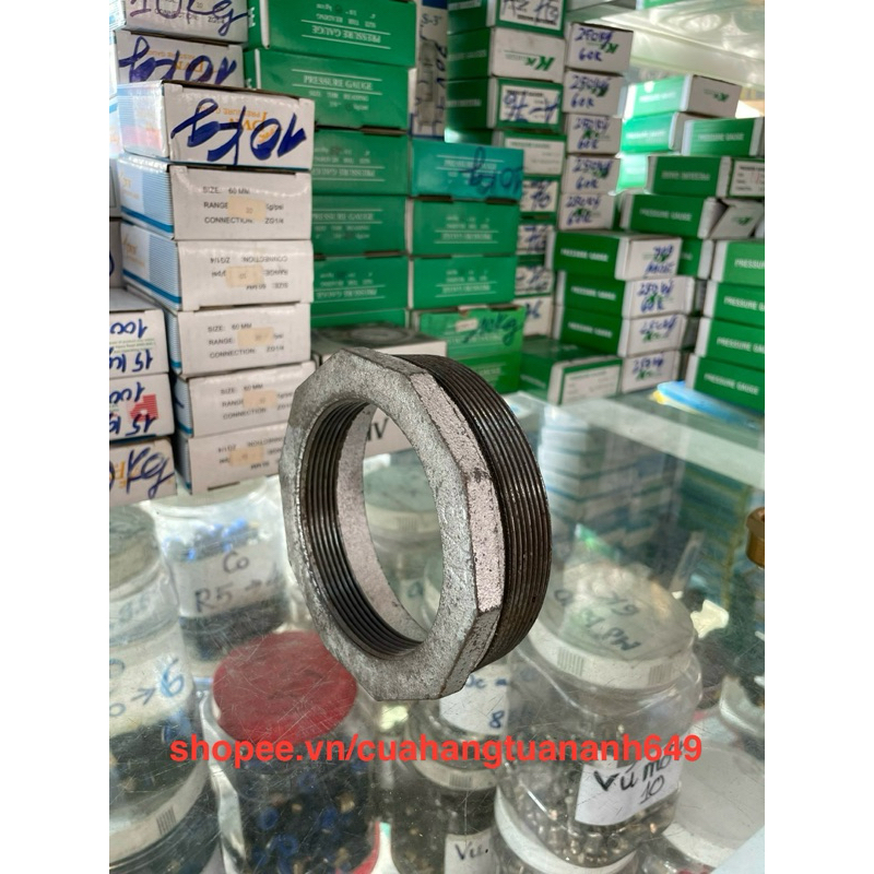 [PHỤ KIỆN CÀ RÁ REN MẠ KẼM size lớn] CÀ RÁ SẮT REN TRONG REN NGOÀI GANG MẠ KẼM 76/90/114