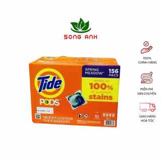 Thùng 156 viên giặt Tide Pods 3in1 hàng Mỹ, thơm ngát hương hoa