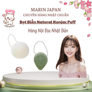 (Sale) Miếng bọt biển Konjac giúp rửa mặt sạch hơn hàng nội địa Nhật Bản an toàn với da