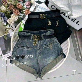 Quần sooc jeans kèm đai tag hàng QCL1