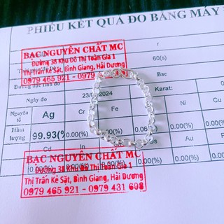 Bộ vòng chó bé, bạc nguyên chất
