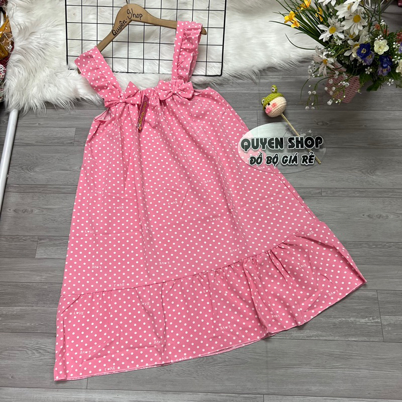 Đầm cánh tiên vải lụa hàn châu,phom 55kg trở lại