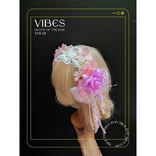 Bờm tóc lolita phối hoa xinh xắn