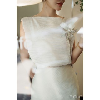 D.CHIC Chân váy lụa cạp liền suông A MS: 382951