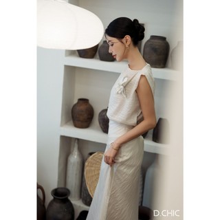 D.CHIC Chân váy lụa cạp liền suông A MS: 382951