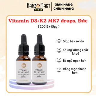 Vitamin D3 K2 MK7 Sunday Natural Của Đức dùng cho bé từ sơ sinh