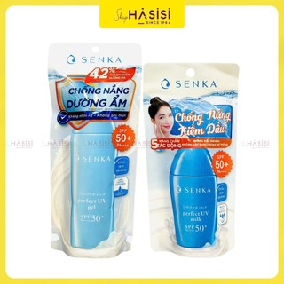 Gel Sữa Chống Nắng Dưỡng Ẩm / SCN kiềm dầu SENKA SPF50/PA+++ (chống nắng phổ rộng)