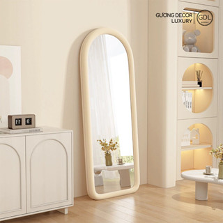 Gương Decor H005 Tuấn Tú Decor  Bọc Nỉ Nhung Trang Trí Phòng Khách,Phòng Ngủ,Cửa Hàng Cao Cấp