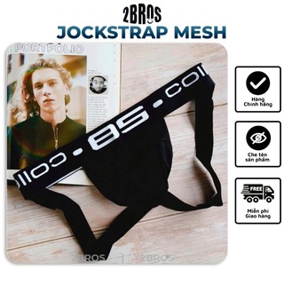 Quần lót nam Jockstrap Mesh 2BROS sợi lưới thông hơi gợi cảm, quần sịp nam sexy - Màu Đen