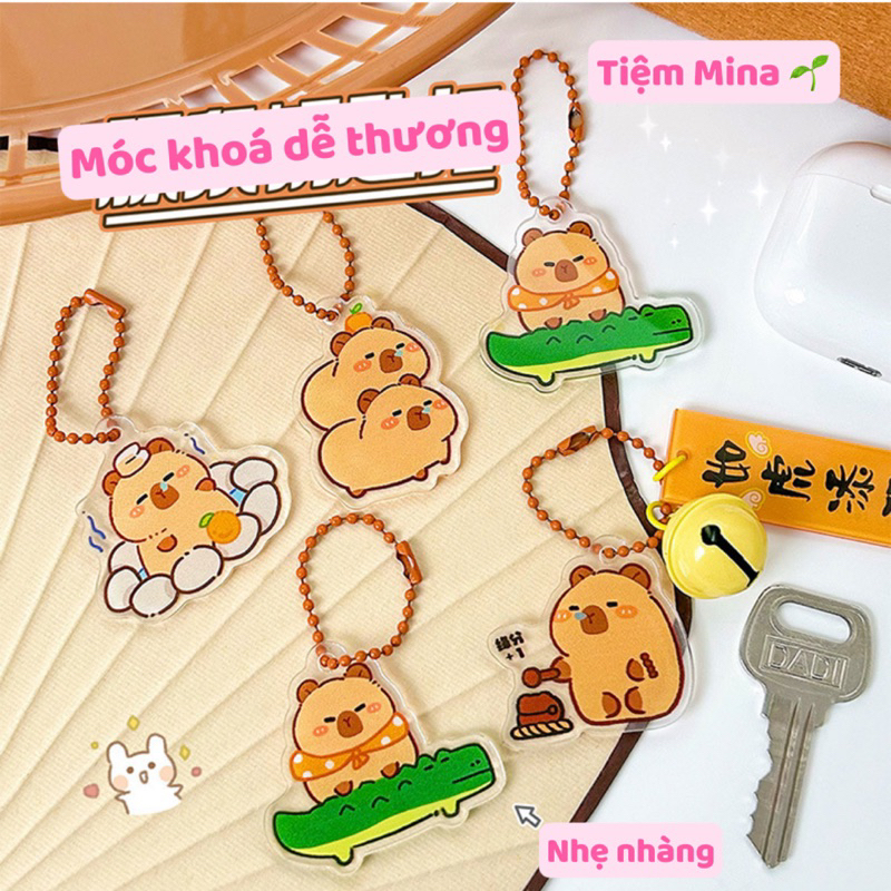 Móc Khóa Capybara Dễ Thương