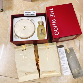 [LGVN NHẬP KHẨU] Set Phấn nước dưỡng ẩm trắng da Whoo vàng Luxury Golden Cushion SPF50+/PA+++