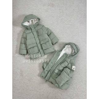 Áo parka bạc hà lót lông cừu GG UK bé