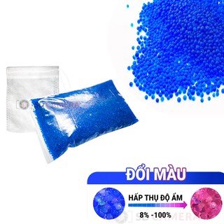 Hạt hút ẩm xanh cho máy ảnh 100g 200g Silica Gel Hút ẩm Tặng túi đựng