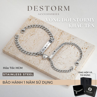 Vòng Tay Đôi Titan Destorm Stormy Bracelet Có Nam Châm Hít Dành Cho Nam Nữ, Có Hộp Và Túi Đựng Làm Quà - Hỏa Tốc HCM