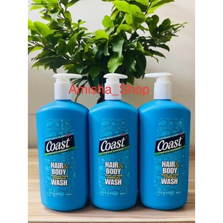 Sữa Tắm Gội Cho Nam Coast Hair And Body Wash (946ml)