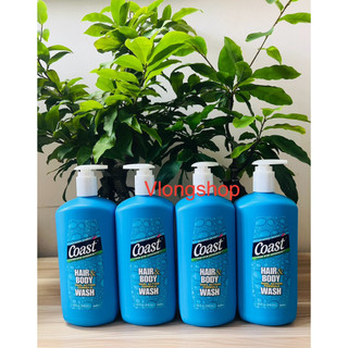 Sữa tắm gội cho nam COAST HAIR AND BODY WASH(946ml) của Mỹ