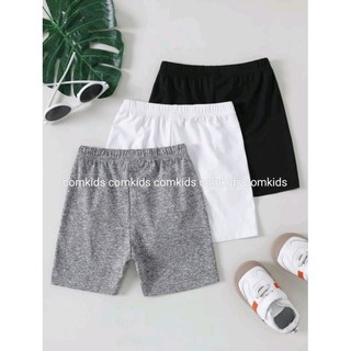 9-28kg set 3 quần legging đùi quần đùi ôm màu trơn thun cotton 4 chiều cho bé gái/trai