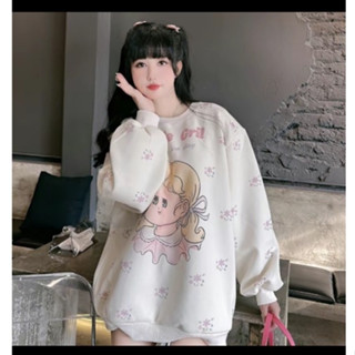 Áo sweater nỉ dày little girl - Ảnh thật