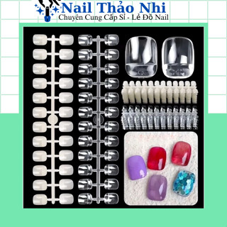 Móng Mẫu Dạng Vỉ Form Tròn, Form Vuông 240 Móng Tập Vẽ Làm Mẫu Nailbox NAIL THAO NHI