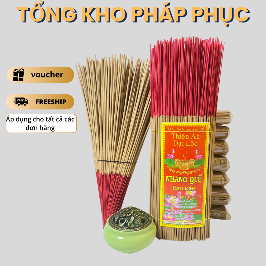 Nhang quế thiên ân 100% nguyên liệu tự nhiên.