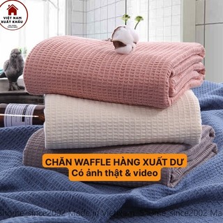 Chăn Waffle Tổ Ong Mềm Mại, Thoáng Khí Hàng Xuất Dư Nhật