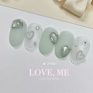 Charm tim bi bạc Hàn-túi 10 tim