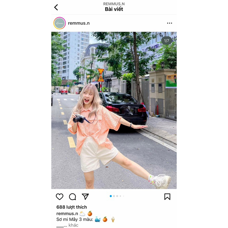 Sơ mi cam Remmus 99%