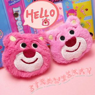 Ghim Cài Áo Hình Gấu Losto Bông Hồng Dễ Thương 6 cm x 7 cm ( Losto )