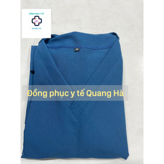 Bộ scrubs Bác sĩ CAO CẤP- COTTON HÀN LẠNH đồng phục Spa, quần áo cổ tim Dược sĩ, Điều dưỡng hàng đẹp