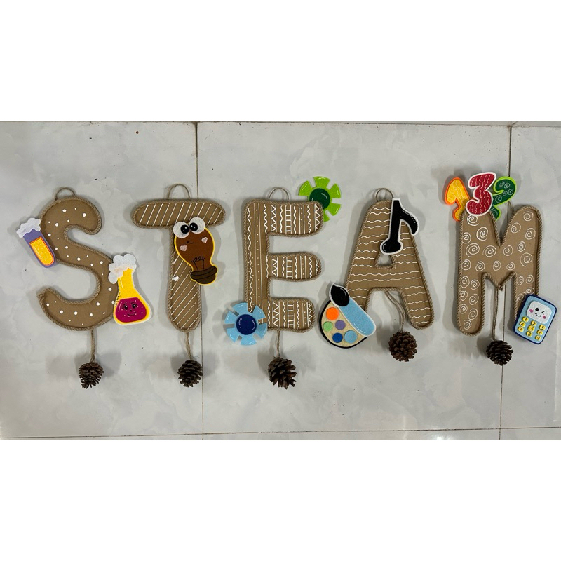 chữ steam mẫu mới nhất 2025 trang trí mầm non