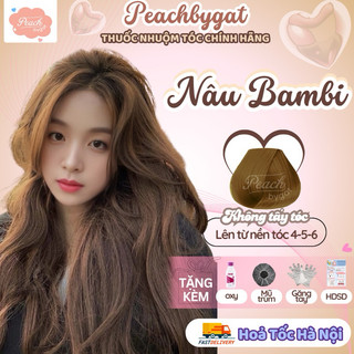 Thuốc nhuộm tóc NÂU BAMBI không cần sử dụng thuốc tẩy tóc của Peachbygat , Peach bygat